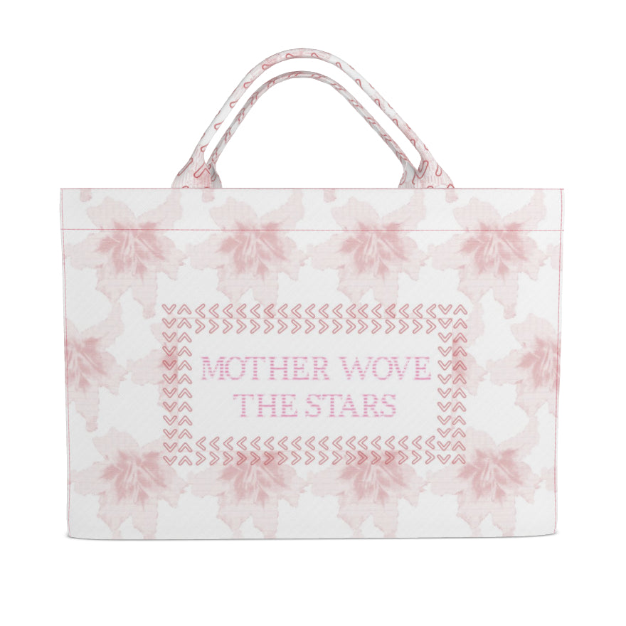 Mother Wove the Stars Oversized Tote with Woven Handles