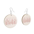 Mother Wove The Stars Wooden Earrings Organic Shapes