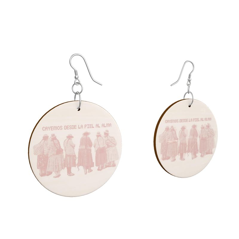 Mother Wove The Stars Wooden Earrings Organic Shapes