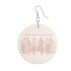 Mother Wove The Stars Wooden Earrings Organic Shapes