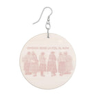 Mother Wove The Stars Wooden Earrings Organic Shapes