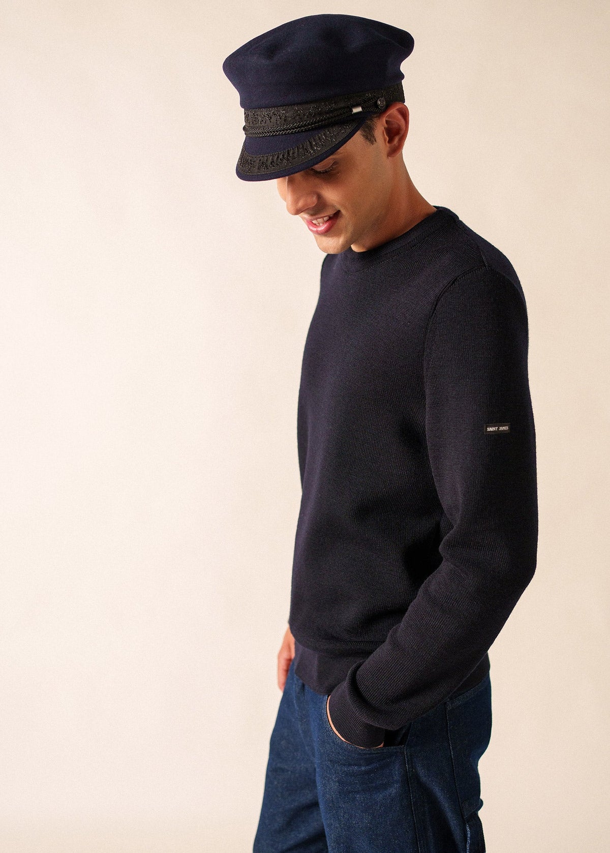 Saint James navy wool sailor cap - view 3