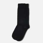 Black quilted recycled cashmere blend socks
