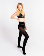 Opaque Noir full coverage black tights by Les Belles - view 3