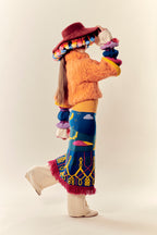 Lineas Poeticas Wool Felt Tassel Hat