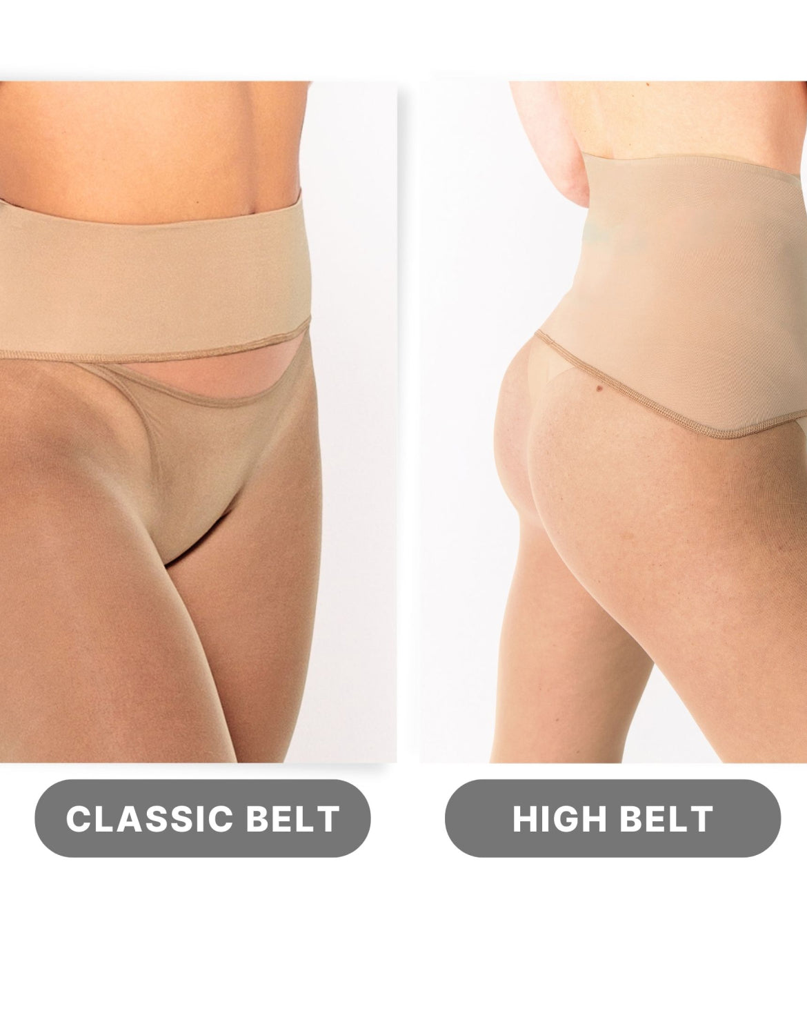 Sheer 02 nude run-resistant tights by Les Belles - view 2