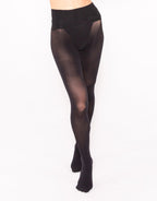 Semi Noir semi-sheer black tights by Les Belles