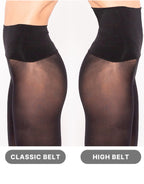 Semi Noir semi-sheer black tights by Les Belles - view 2