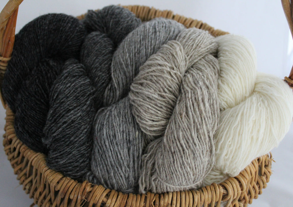 Sport single-ply 100% wool yarn by Maritime Family Fiber