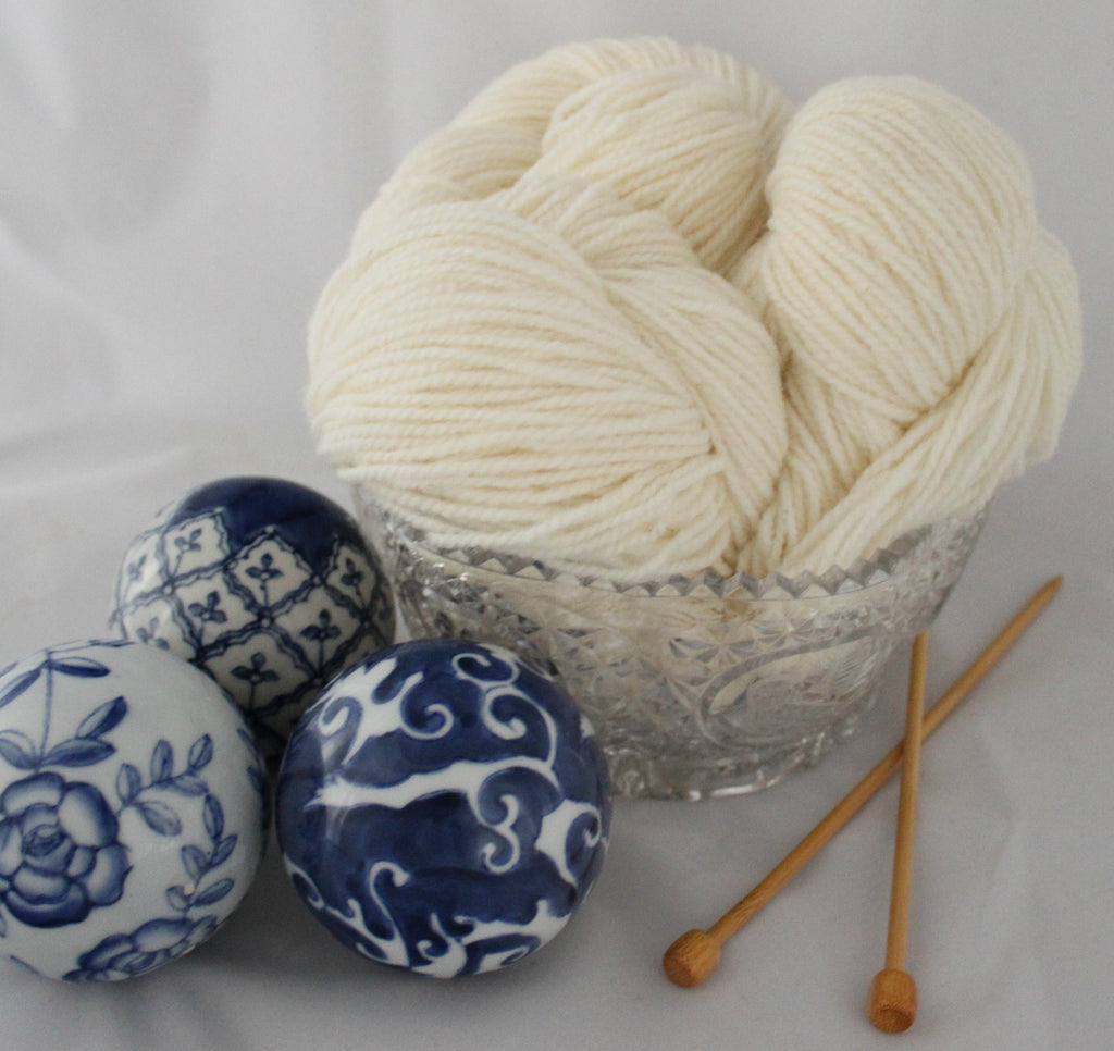 Heritage 2-ply worsted 100% wool yarn by Maritime Family Fiber