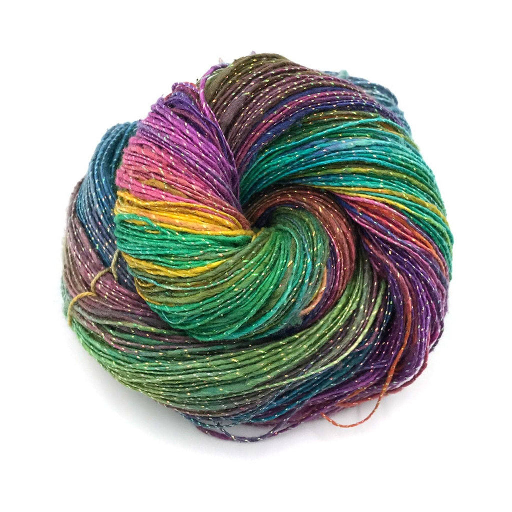 Zephyr Tides open-front cardigan knit in recycled silk lace yarn - view 15