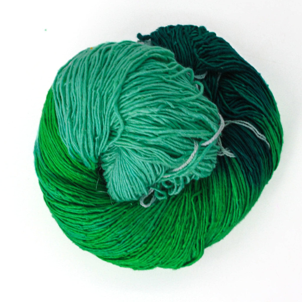 Ombre recycled silk yarn skein - view 4