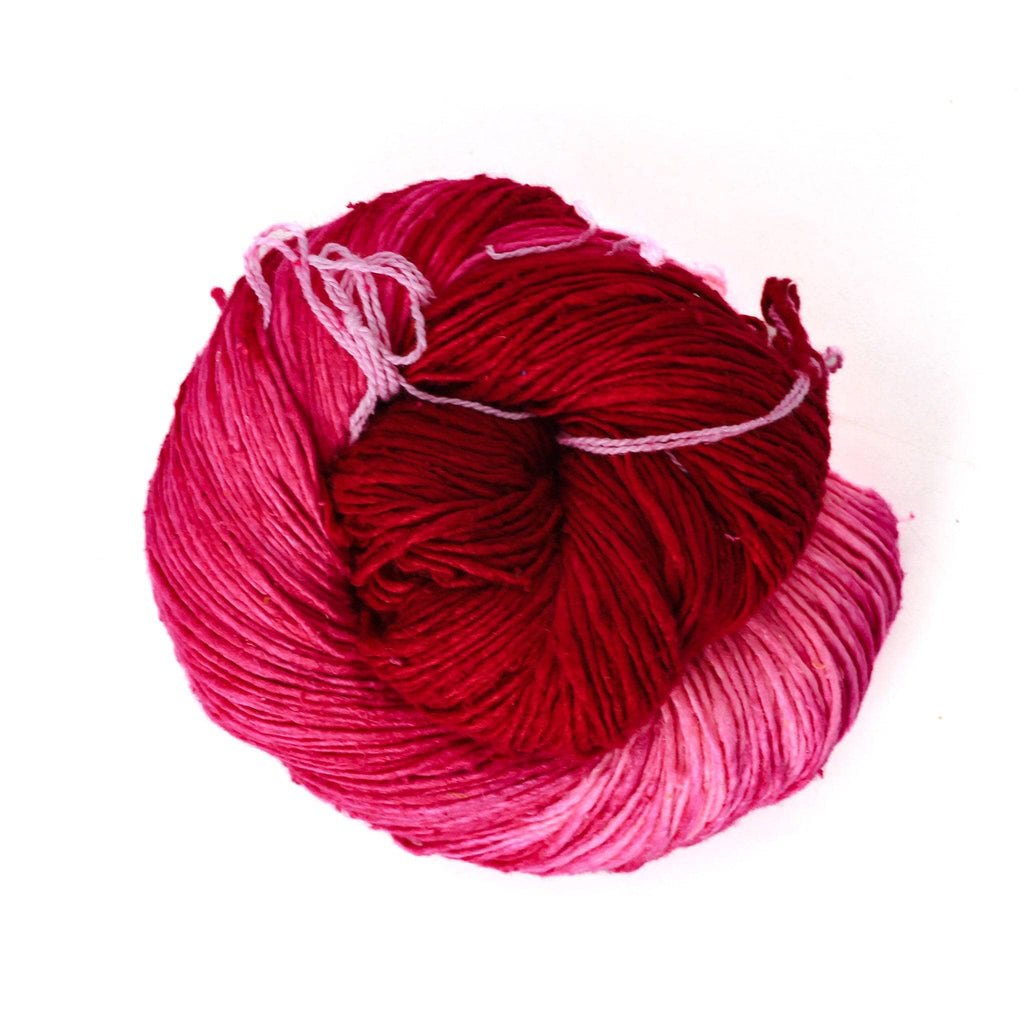 Ombre recycled silk yarn skein